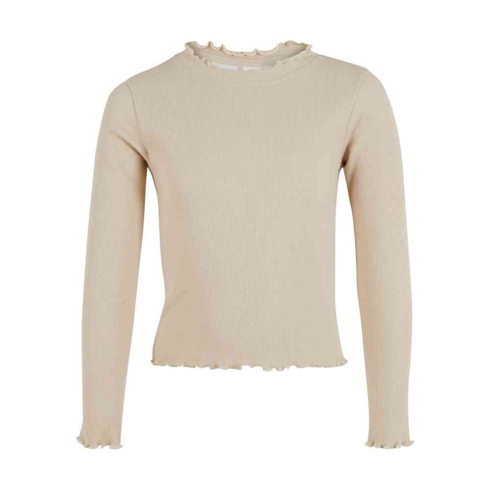 Urban Classics - Short Rib Langarmshirt für kinder - Beige